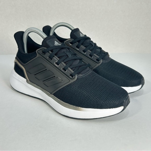 Adidas EQ19 Cloud Foam Comfort Black/ White Athletic Running Shoes; Women’s Sz 6 - Picture 4 of 16